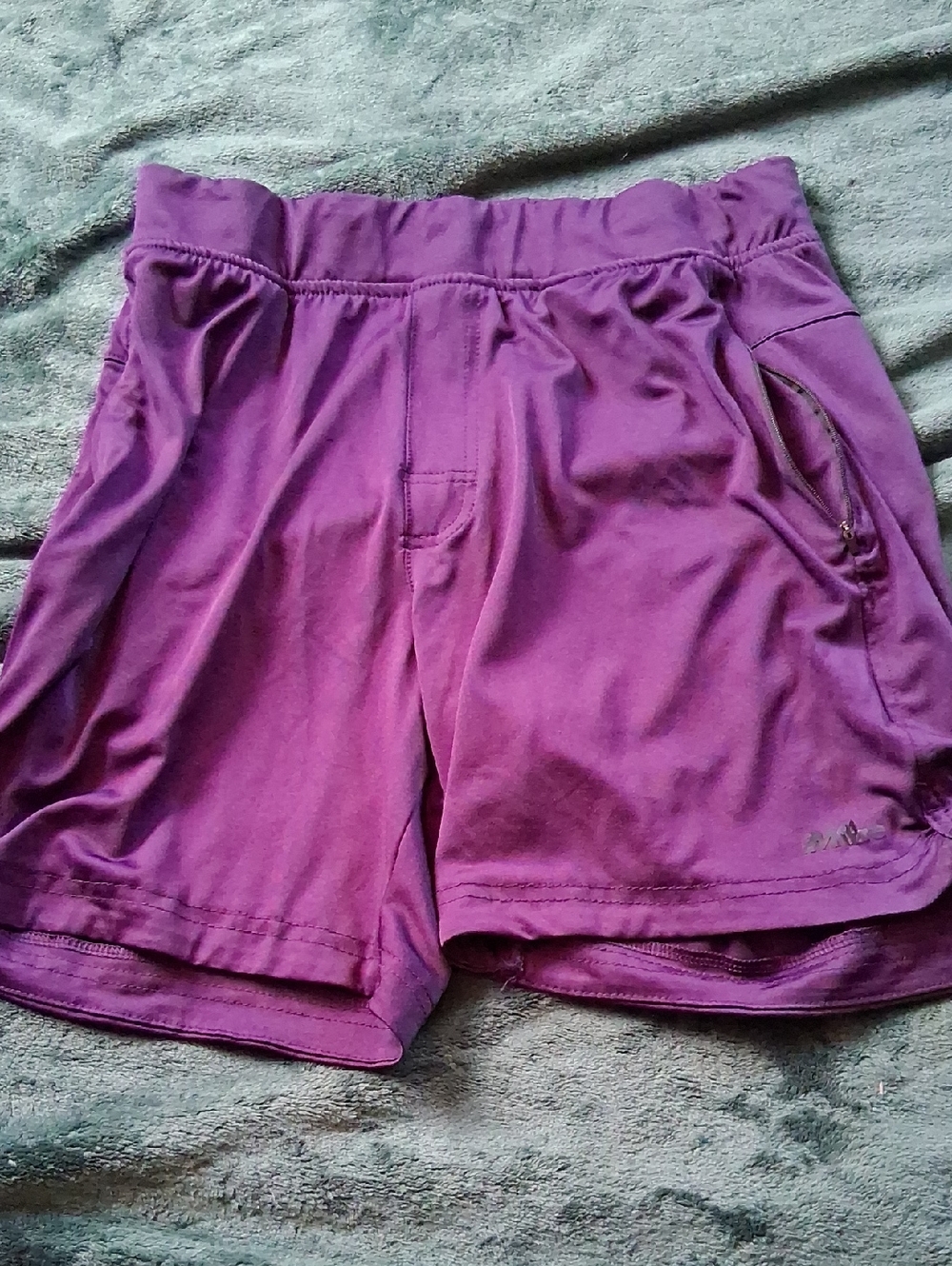 Women's Athletic Shorts with Zip Pocket - Violet